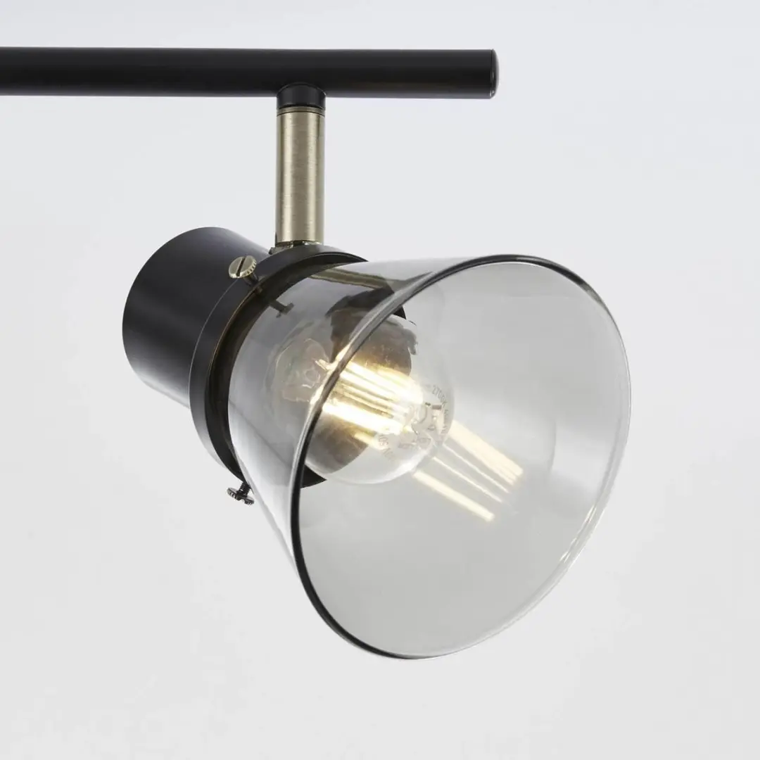 Brilliant Ronald Plafondlamp - Messing/Zwart