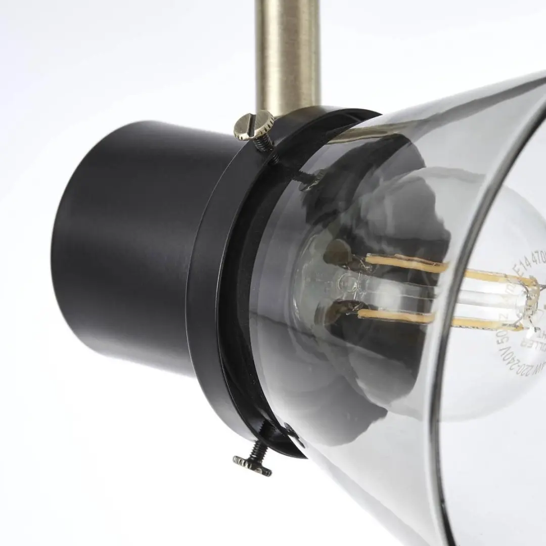 Brilliant Ronald Plafondlamp - Messing/Zwart