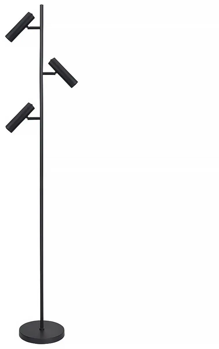 Freelight Undici Vloerlamp 3 Lichts - 165cm - Zwart