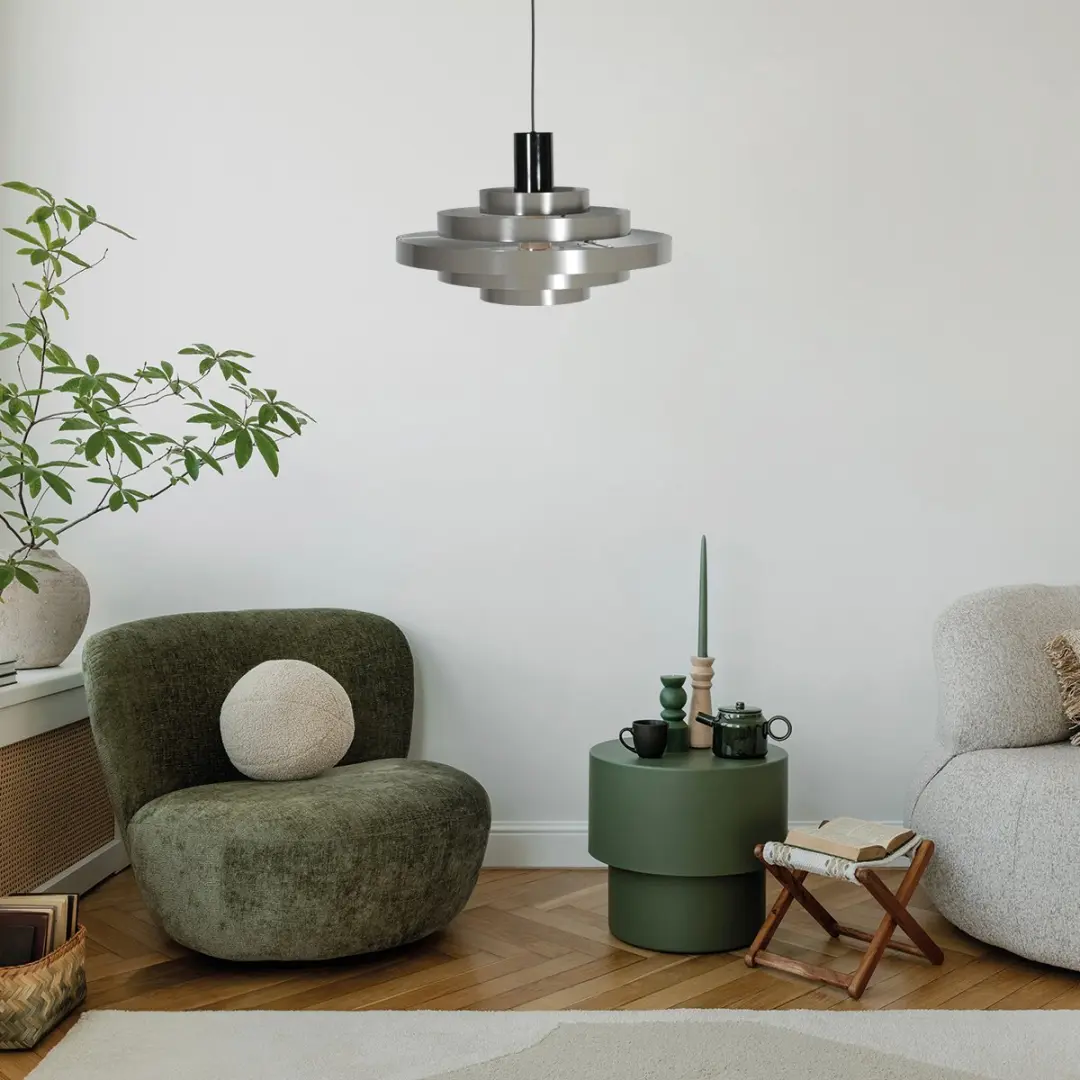 Steinhauer Halo Cirque Hanglamp 4217GR - 40W - Ø50cm - Grijs
