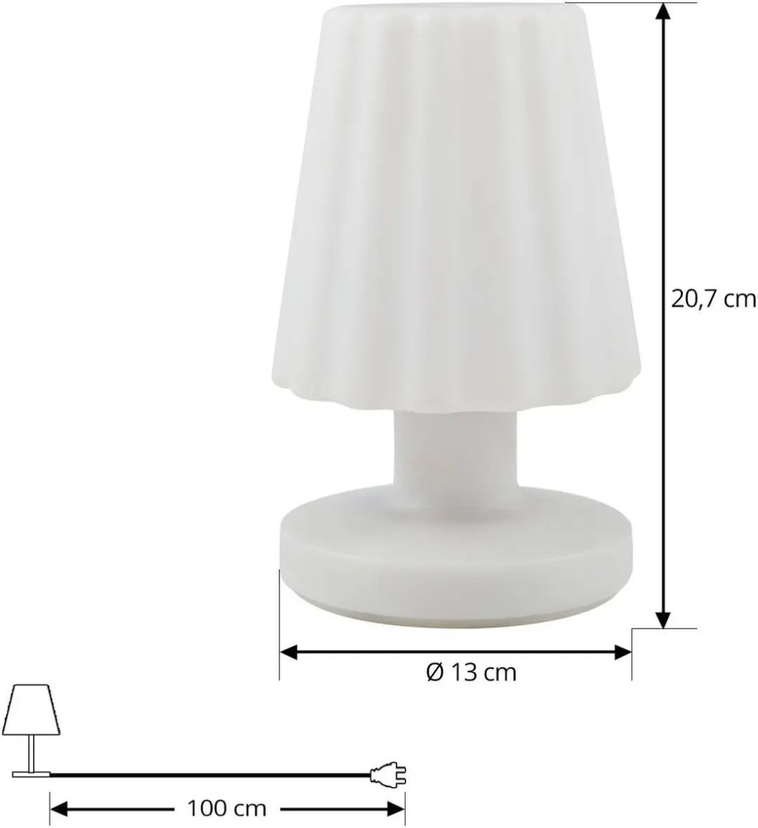 Lindby Terraslamp RGB - 1 Lichtpunt - 13cm - Wit
