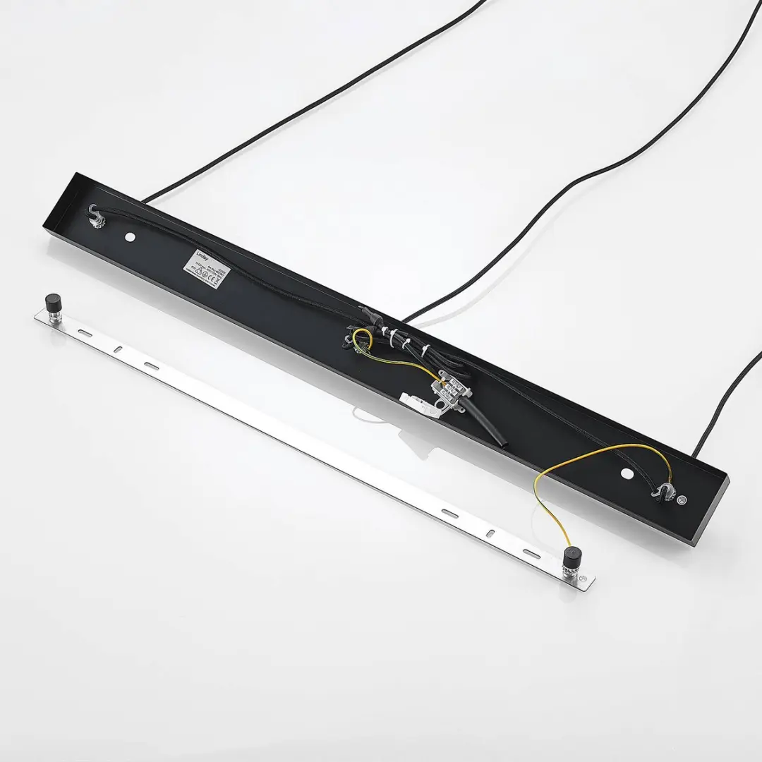 Lindby Hanglamp 3-lichts - Hout/metaal - Ø21,5cm - E27 - Zwart