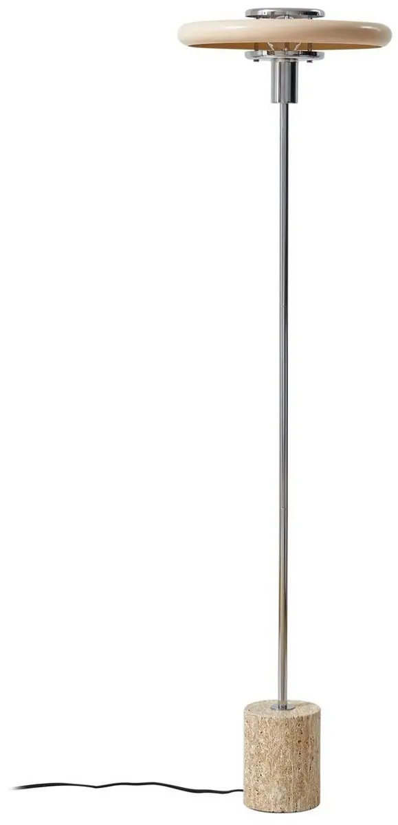 Lindby Vloerlamp Metaal Travertijn 130cm - Beige