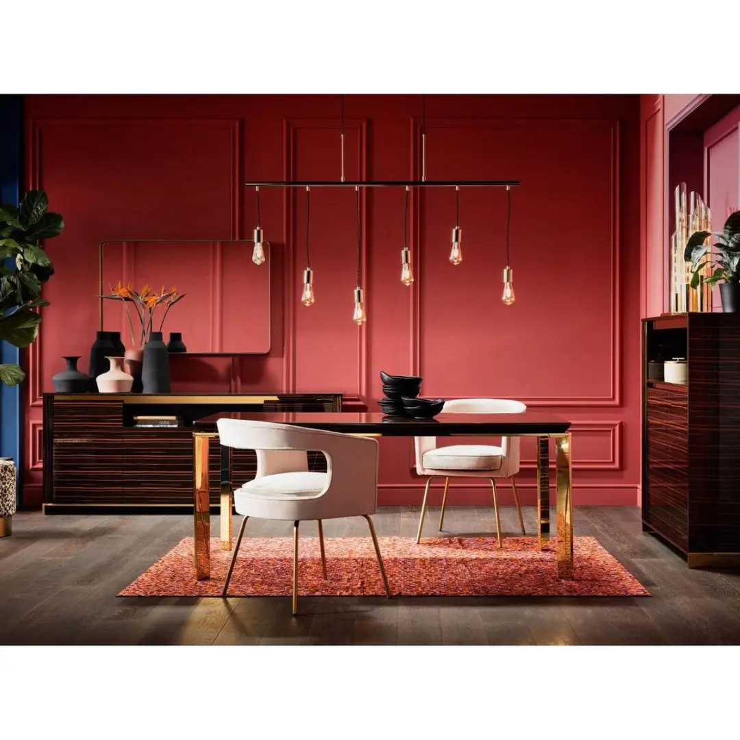 Kare Hanglamp Pole Brass - 6 Lichtpunten 40W - Goud
