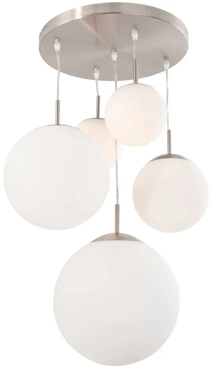 Steinhauer Hanglamp Bollique 7376ST - 5x E27 - Zilver