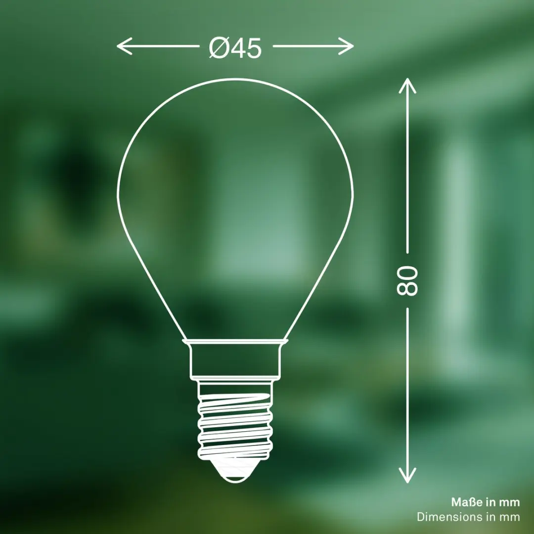 Briloner Ultra Efficient LED E14 Filamentlamp 4W 840lm - 2 Stuks