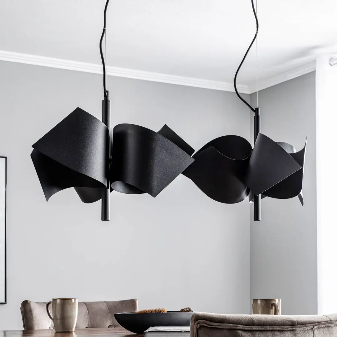 Lucande Hanglamp 6-Lichts Staal E14 - Zandzwart
