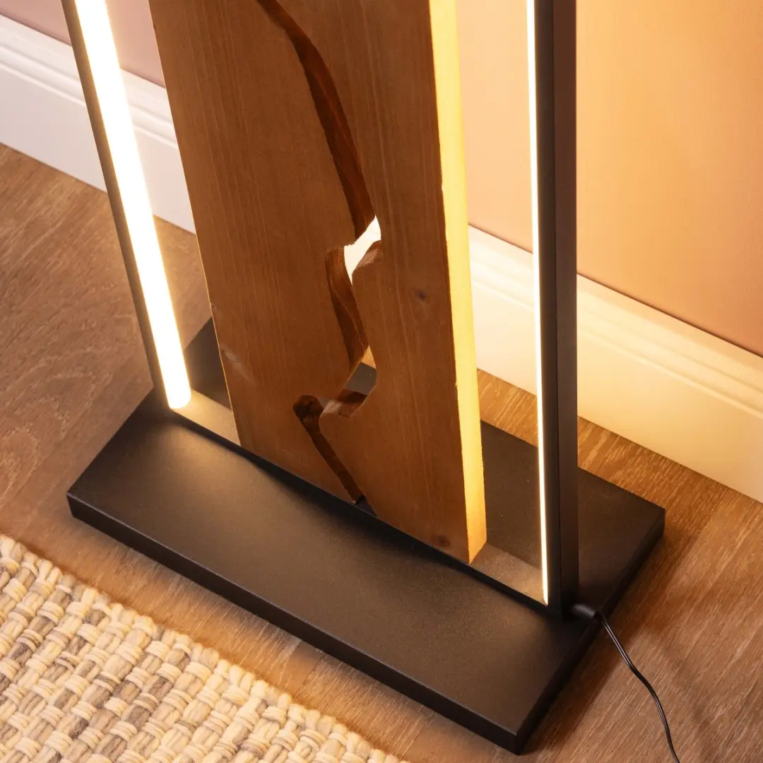 Brilliant Plafondlamp E27 16W - Hout/Zwart - afbeelding 6 van 6