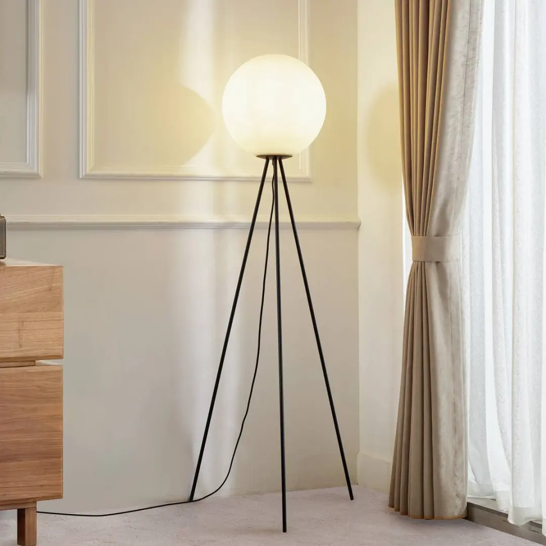 Lucande Vloerlamp Glas Metaal 151cm