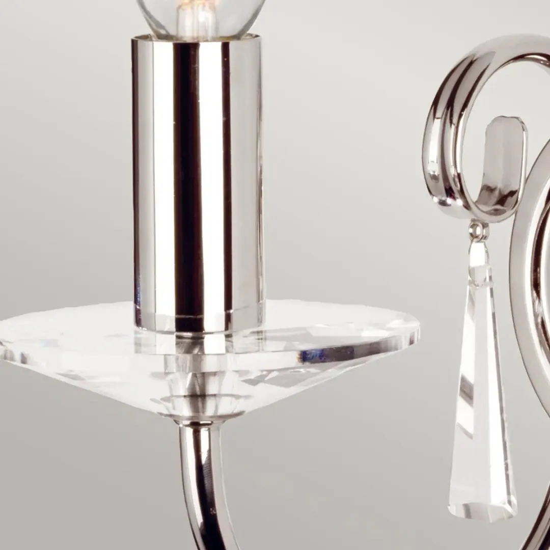 Elstead LED Wandlamp Aegean E14 60W - Polished Nickel