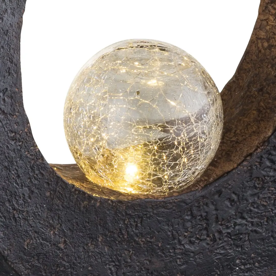 Globo Solarlamp Halve Maan Tuinlamp - Zwart - 9x30,5cm