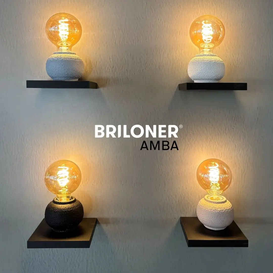 Briloner Amba Tafellamp Keramiek E27 - Ø10cm - Wit