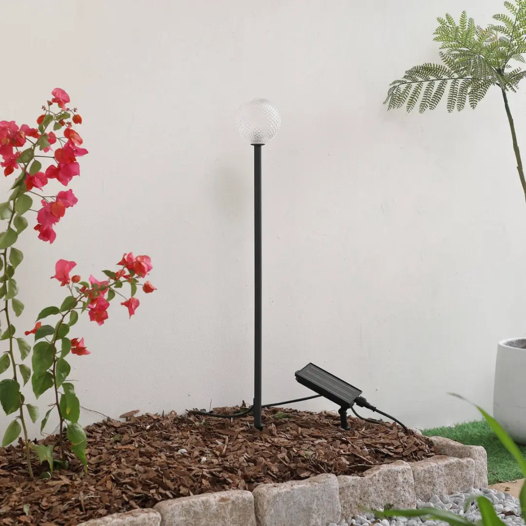 Lindby Sfeerverlichting Buiten 1 Licht - 0.24W - Zwart/Heldere Glas