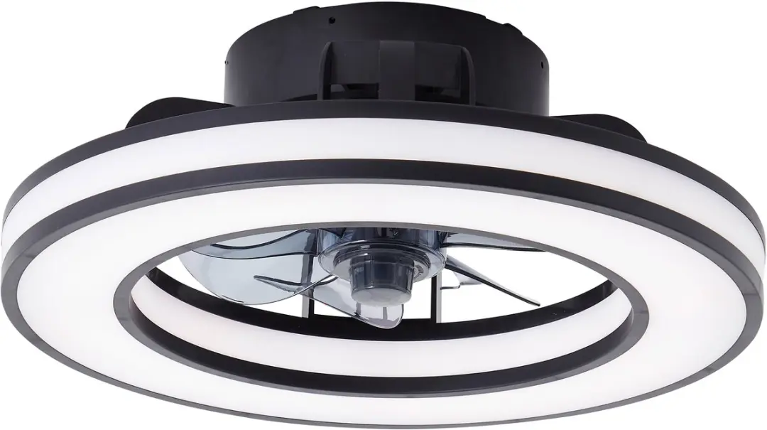 Brilliant Mondello Plafondventilator 41,5cm - RGBW LED 26W - Zwart - afbeelding 6 van 6