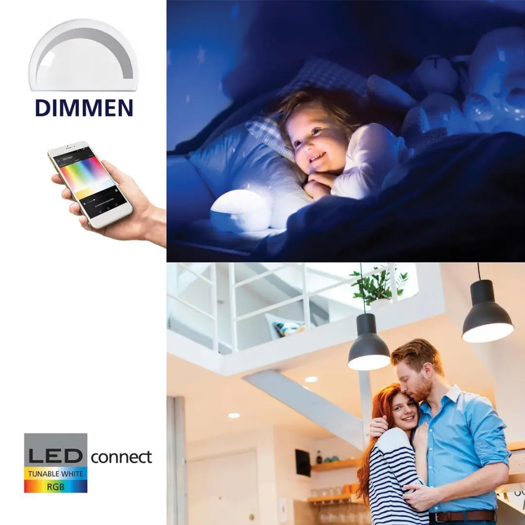 EGLO Connect Capasso-C Wandlamp - Ø34cm - Wit/Chroom