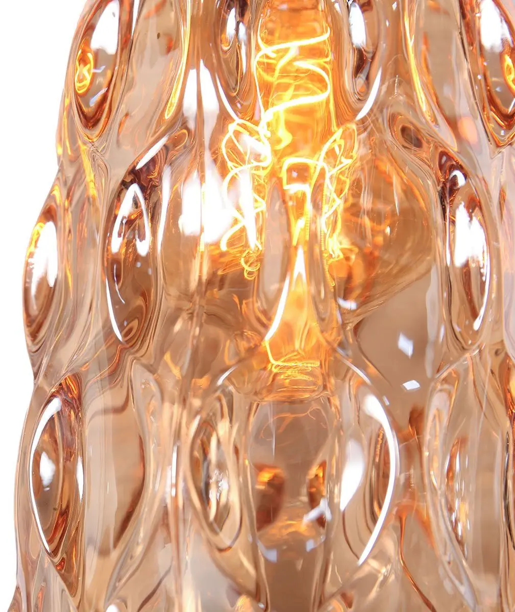 Steinhauer Vidrio 3832ZW Hanglamp - 3 Lichtpunten - Oranje/Zwart - afbeelding 6 van 6