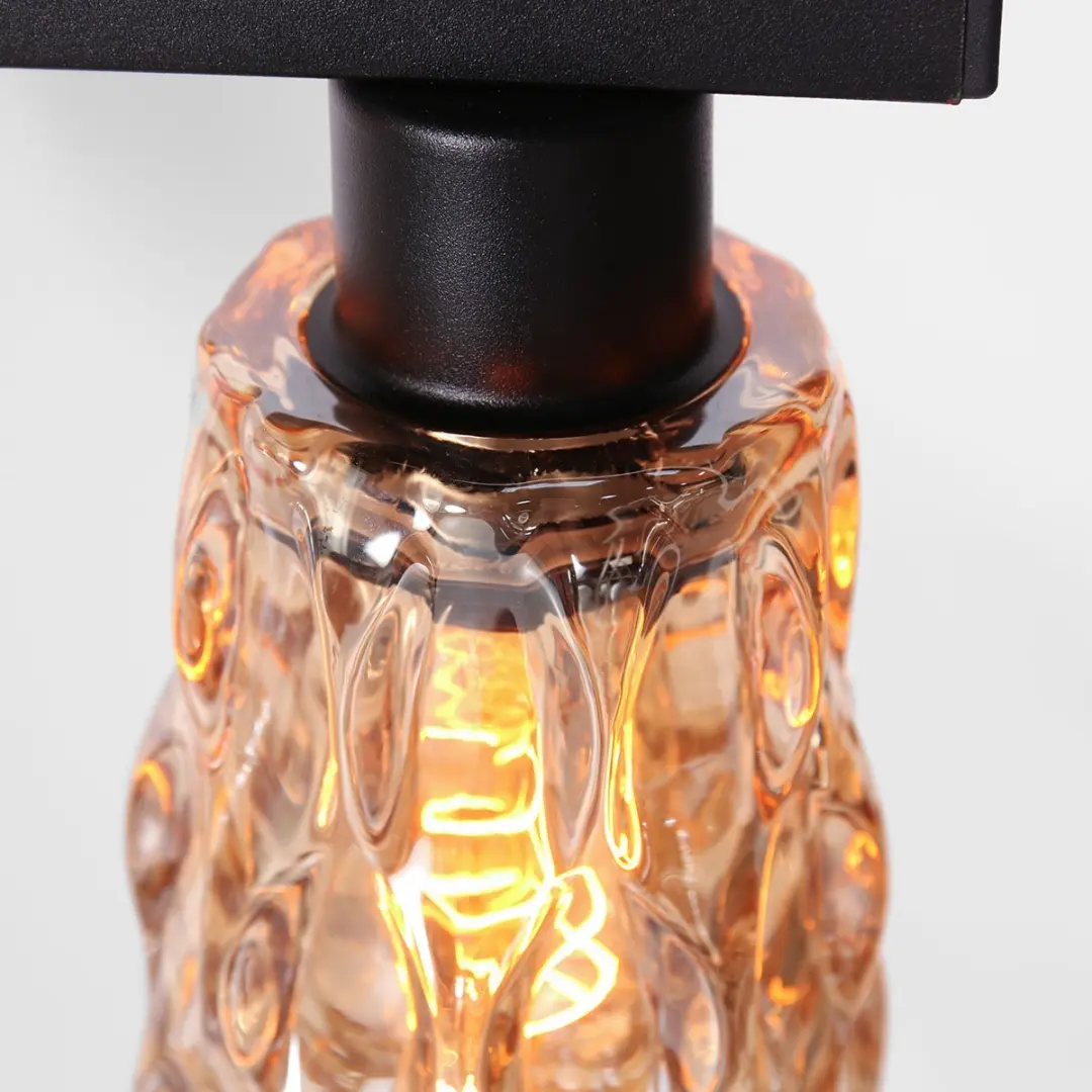 Steinhauer Vidrio 3832ZW Hanglamp - 3 Lichtpunten - Oranje/Zwart