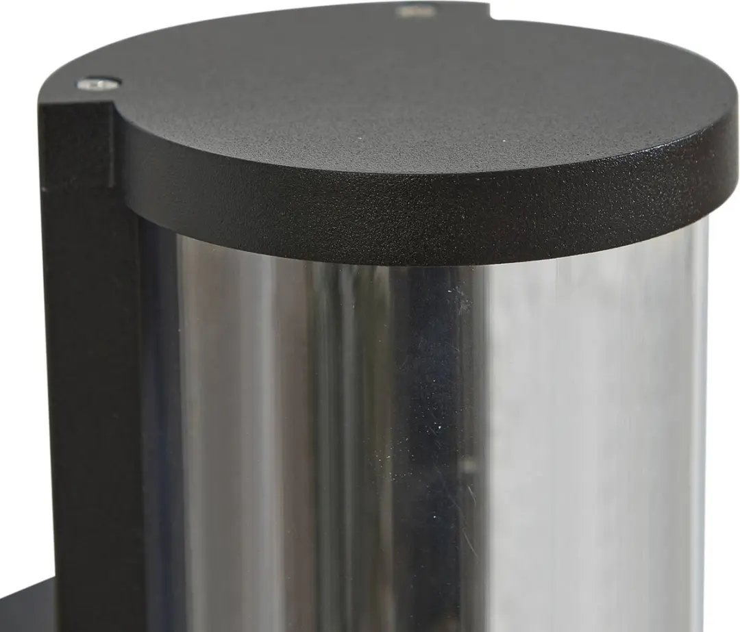 Lucande Wandlamp Buiten 1 Lichtpunt E27 - Gegoten Aluminium - Zwart/Rookgrijs