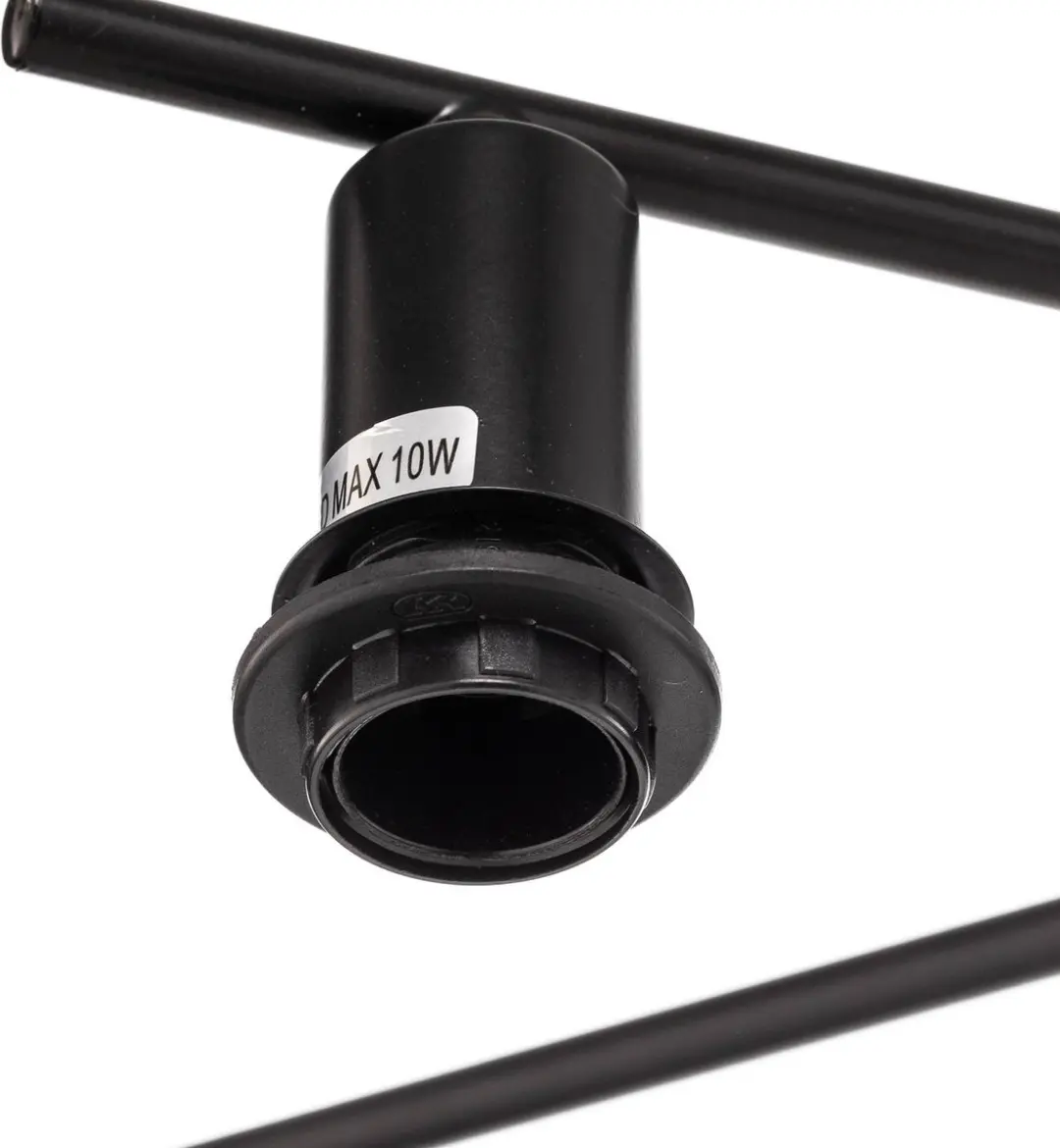 Lindby Plafondlamp 6-lichten - Staal/stof - E14 - Zwart/Goud/Nikkel