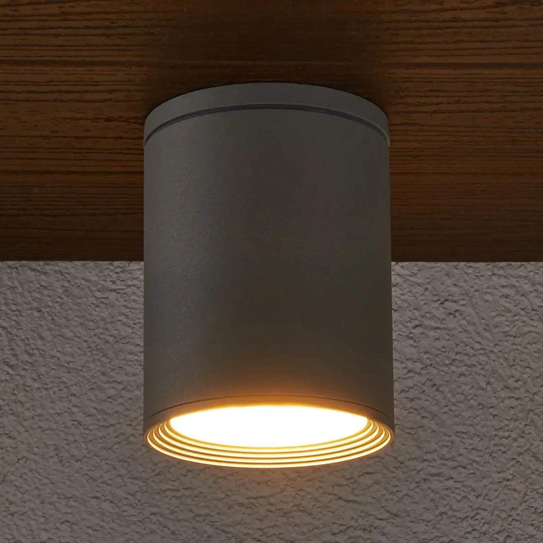 Lucande Plafondlamp 1 Licht - Zilvergrijs