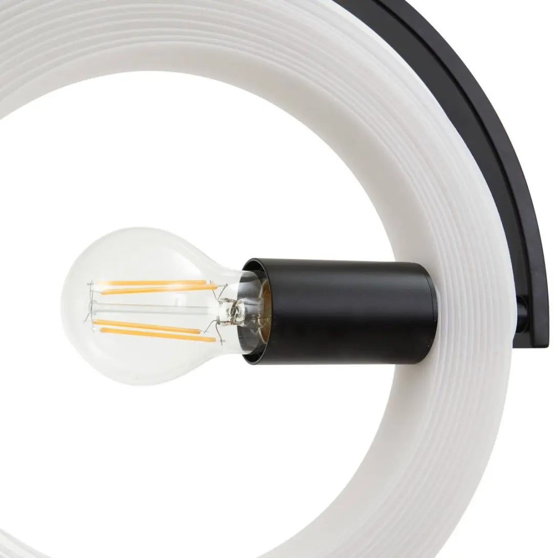Lucande Hanglamp 3-lichts Polypropyleen - Ø36cm - Wit/Zwart
