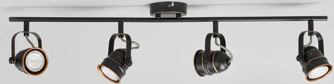 Lindby Buitenspot 4-licht Metaal GU10 Zwart/Goud