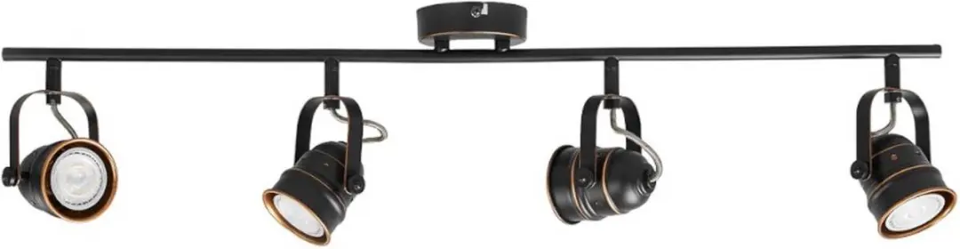 Lindby Buitenspot 4-licht Metaal GU10 Zwart/Goud