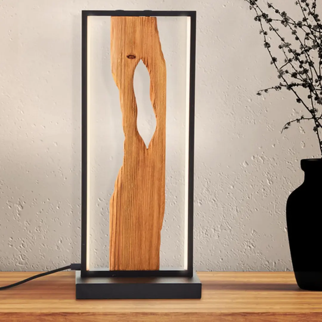 Brilliant Chaumont LED Tafellamp 10W - Zwart/Hout