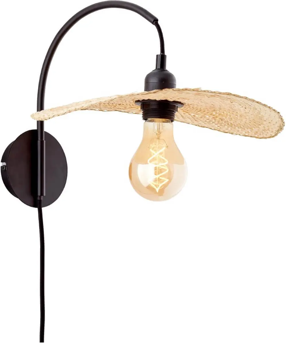 Brilliant Jefter Wandlamp - Beige/Zwart