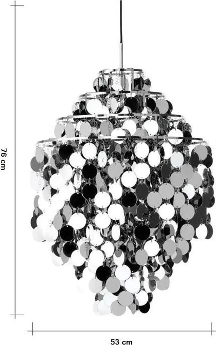 Verpan Fun 0DA Hanglamp - Chroom - Ø53cm