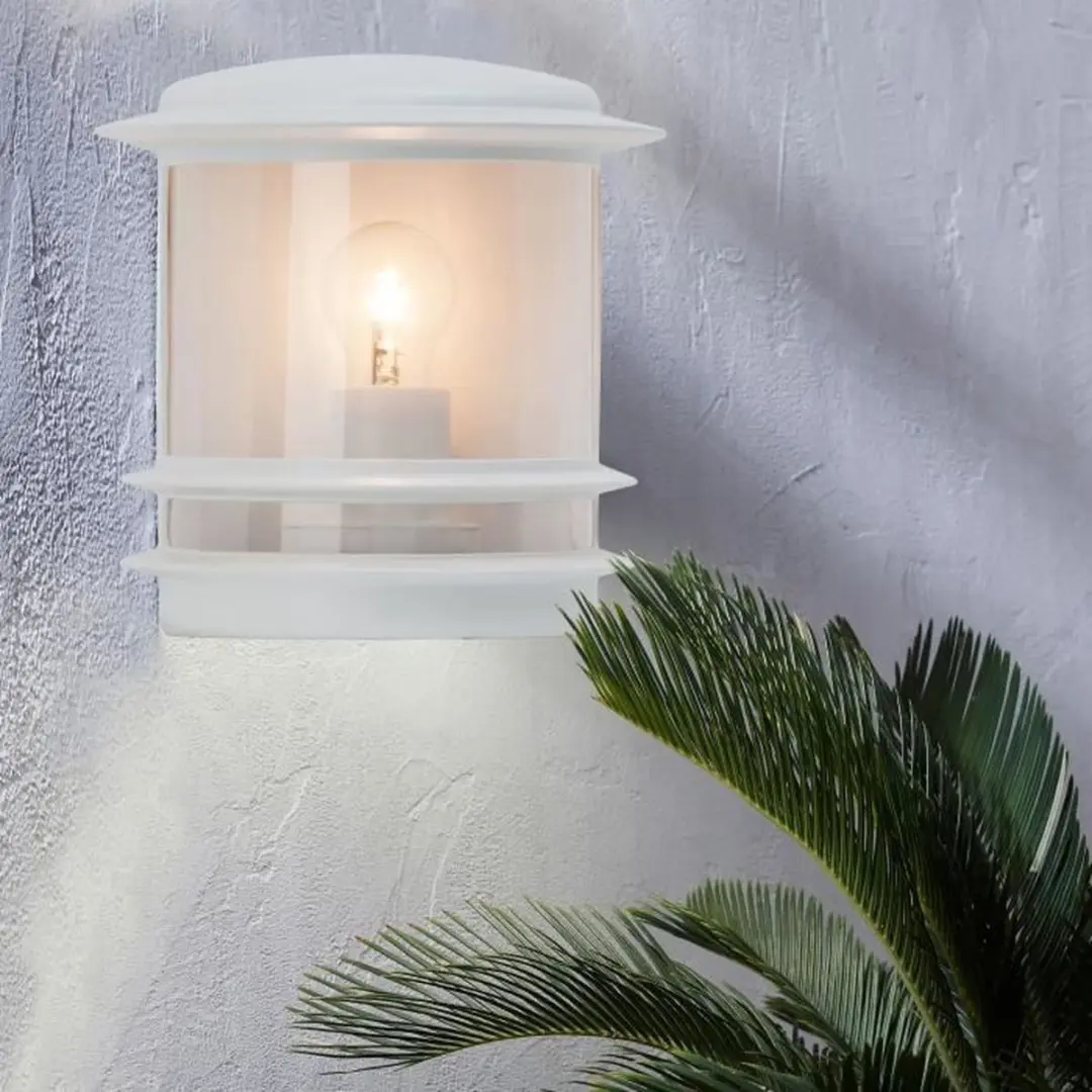 Brilliant Hollywood Buiten Wandlamp - Transparant/Wit