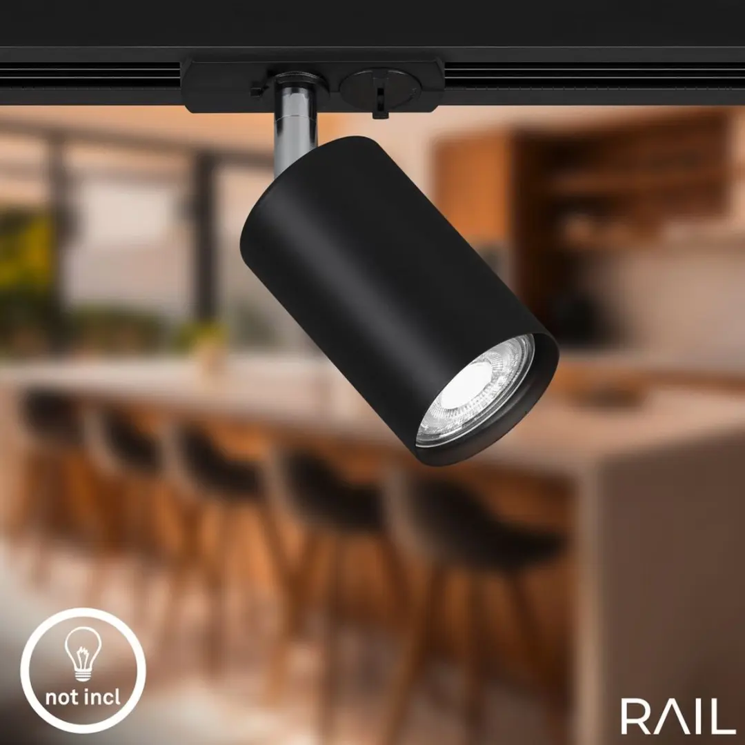 Briloner Railverlichting Opbouwspot 13.8cm - 1 Spot - Zwart