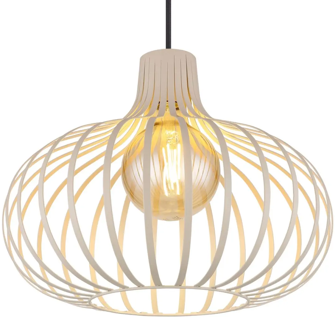 Globo Mateo Hanglamp - Crème - Ø40cm - E27 - afbeelding 6 van 6