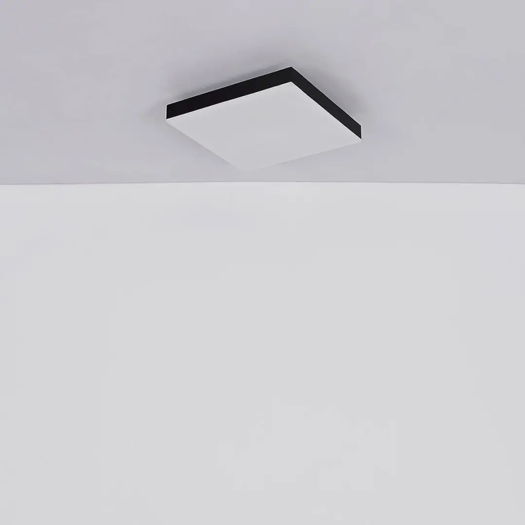 Globo Plafondlamp Zwart - 18W 1200lm Warm Wit 3000K