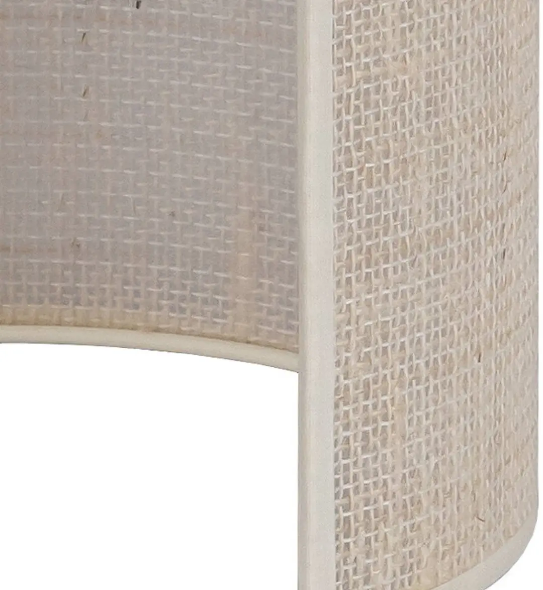 Euluna Wandlamp Jute Textiel 24cm E27 - Wit/Ecru