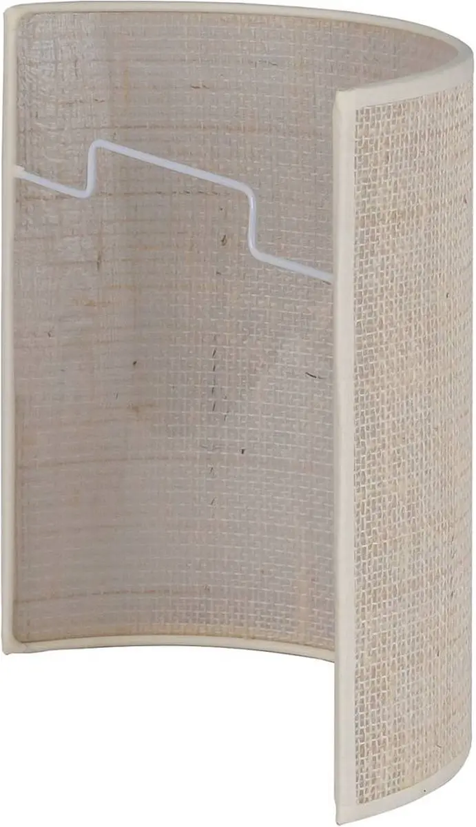 Euluna Wandlamp Jute Textiel 24cm E27 - Wit/Ecru