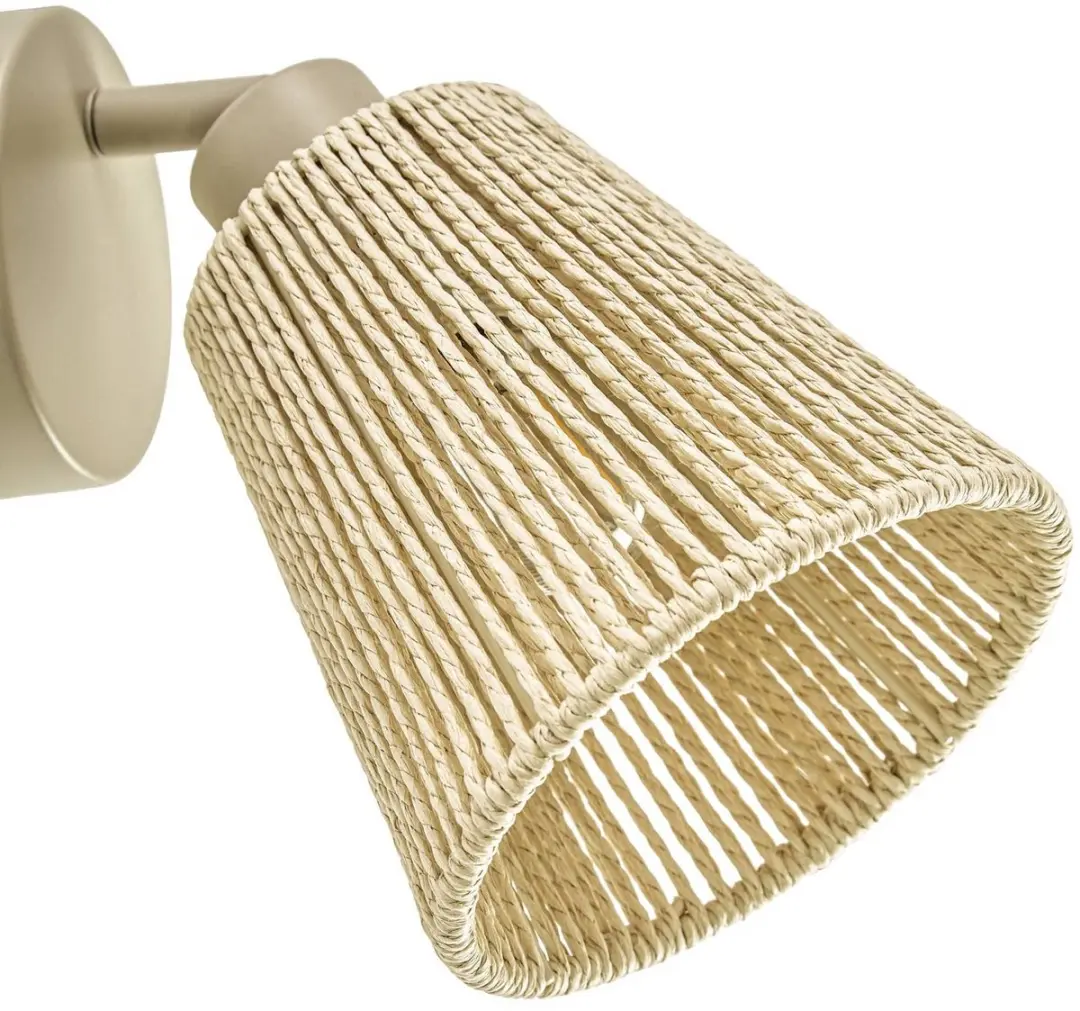 Lindby Wandlamp Papier Metaal 1x E14 - 10W - Beige