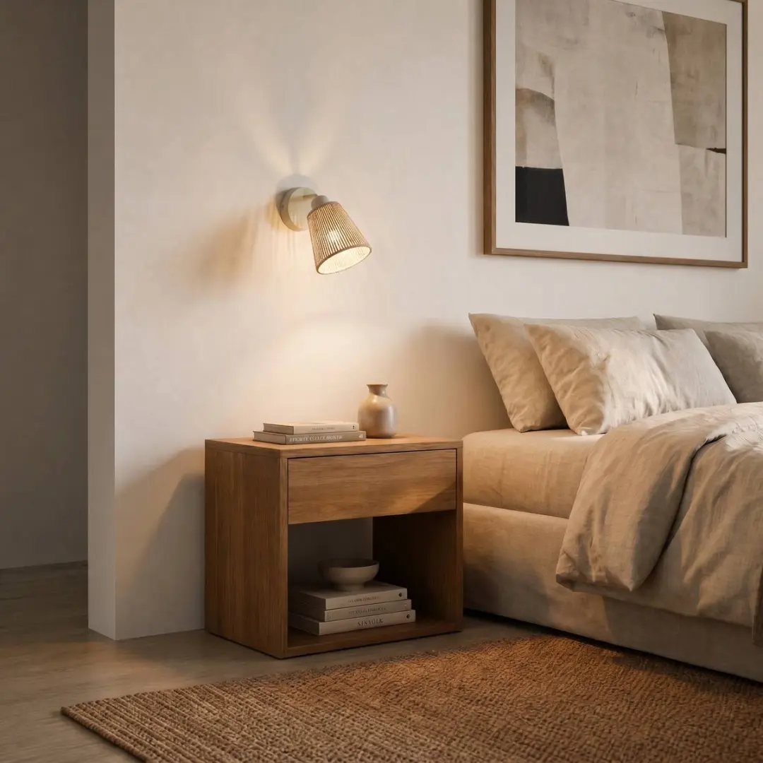 Lindby Wandlamp Papier Metaal 1x E14 - 10W - Beige - afbeelding 6 van 6