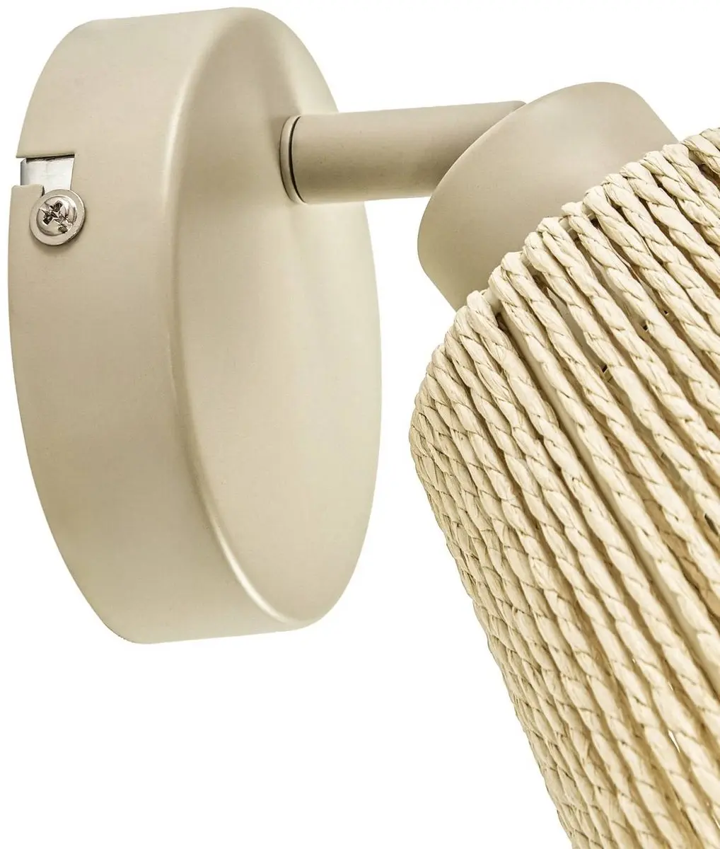 Lindby Wandlamp Papier Metaal 1x E14 - 10W - Beige