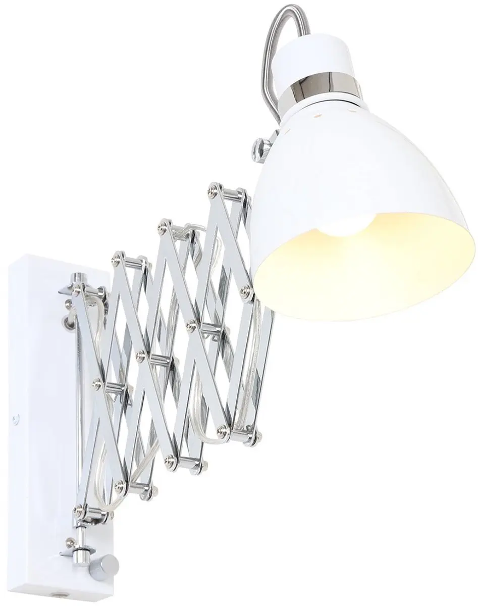 Steinhauer Spring 6290W Wandlamp - Wit Metaal - 10cm - Draaibaar/Kantelbaar
