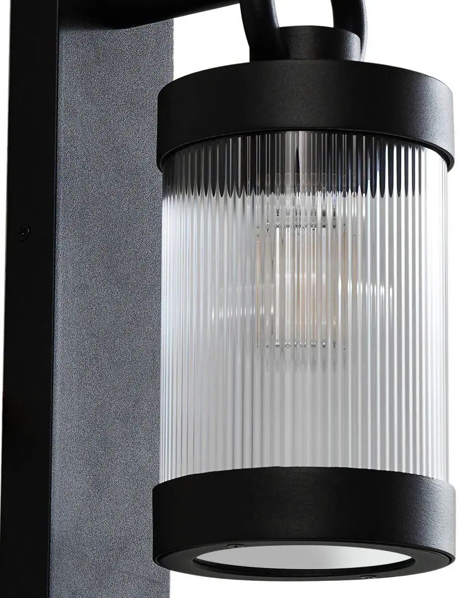 Lindby Wandlamp Buiten 1 Licht E27 - Zwart/Transparant