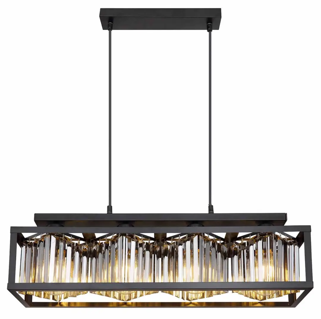 Globo Mathilde Hanglamp - 4x E27 - Zwart