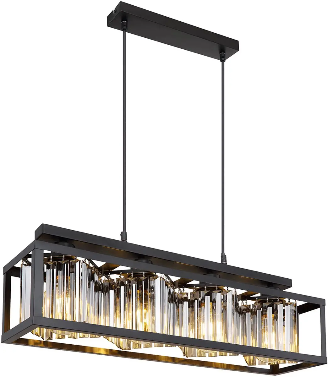 Globo Mathilde Hanglamp - 4x E27 - Zwart