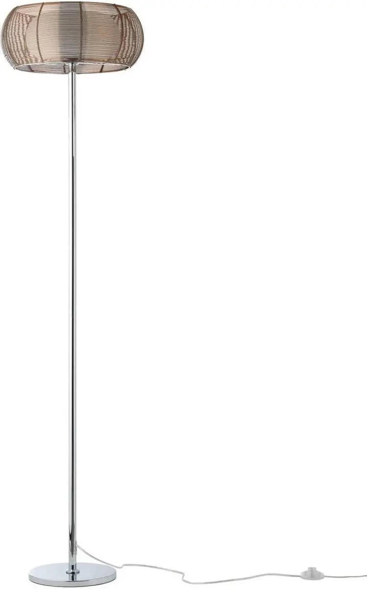 Brilliant RELAX Vloerlamp - Brons/Chroom - 30W Wit licht