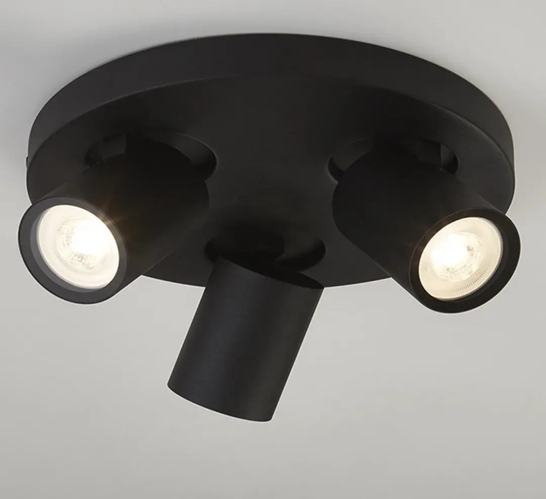 Searchlight Selena Opbouwspots GU10 - 3-delig - Zwart - IP44