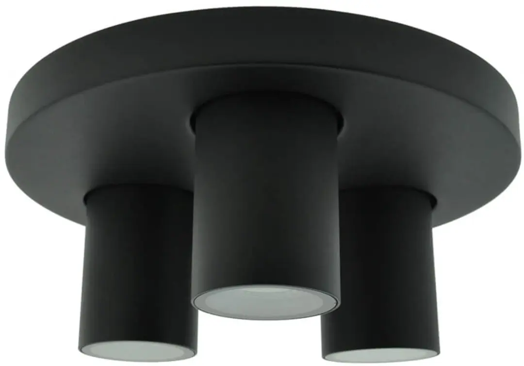Searchlight Selena Opbouwspots GU10 - 3-delig - Zwart - IP44