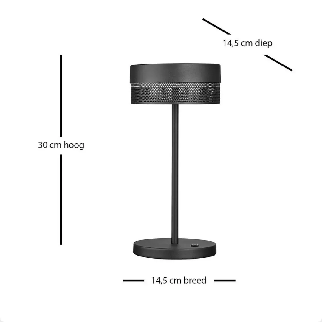 Hell Leuchten Kalmar LED Tafellamp - 1 Lichtpunt - Zwart