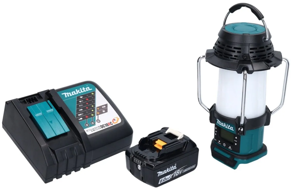 Makita DMR055RG1 Accu-radio 18V - 360° Zaklamp - Groen