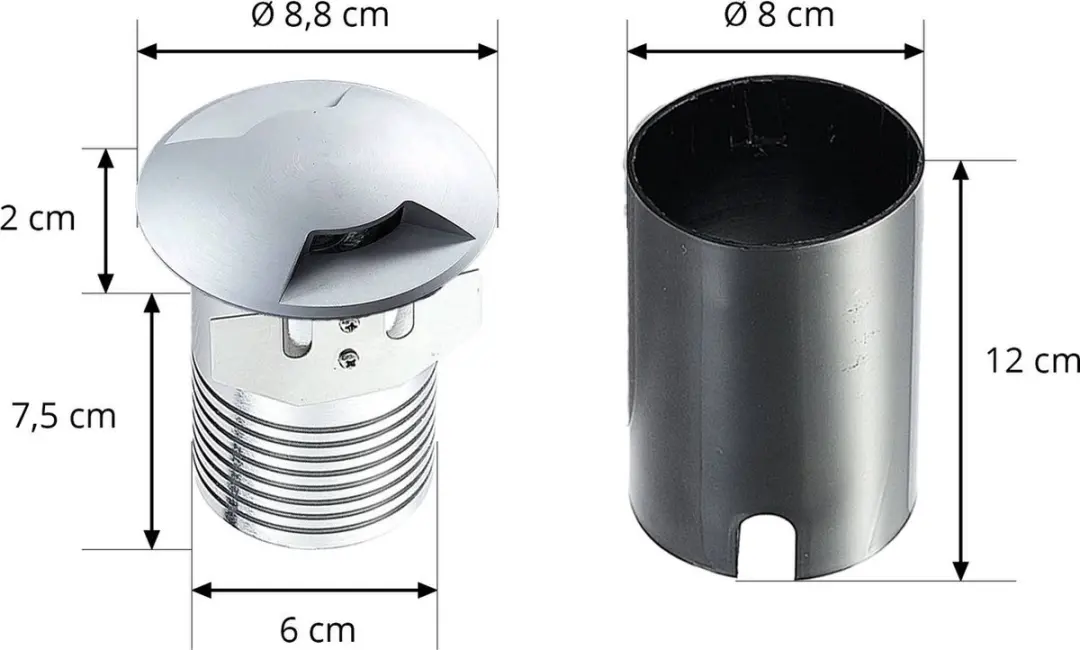 Lucande Grondspot 1 Licht GU10 Titanium - Ø8,8cm