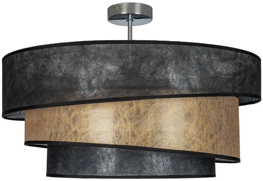 Lindby Plafondlamp 3-Lichts Ø56cm - Chroom/Zwart/Goud